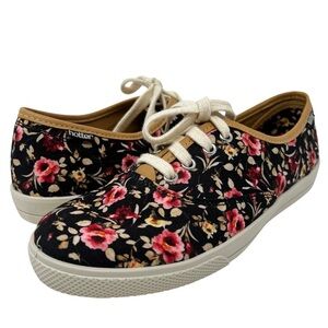 Hotter Women's Floral Sneakers - Black and Pink